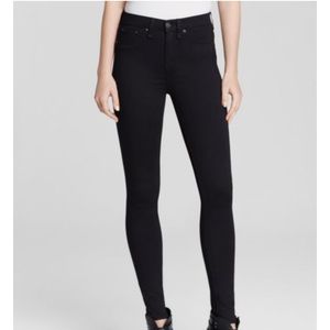Rag and Bone high rise skinny jeans sz 24 black